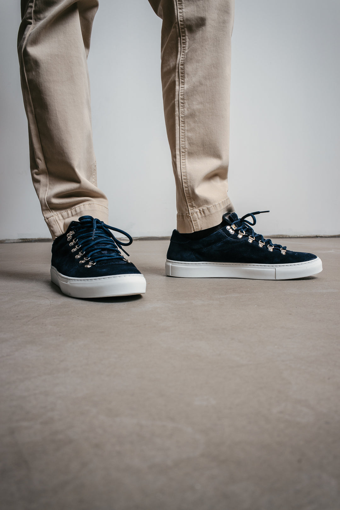 M Marostica Low Navy Suede