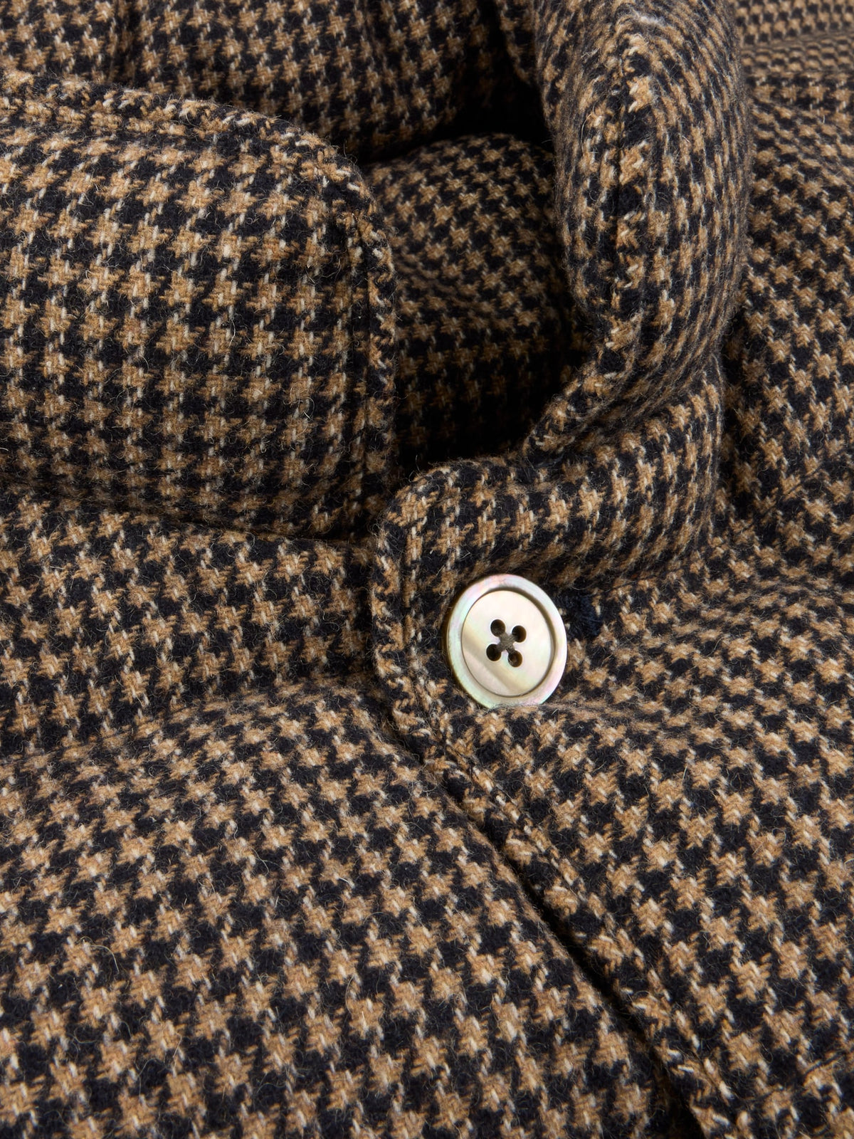 Quilted Buttoned Vest Padded Wool Navy Pattern