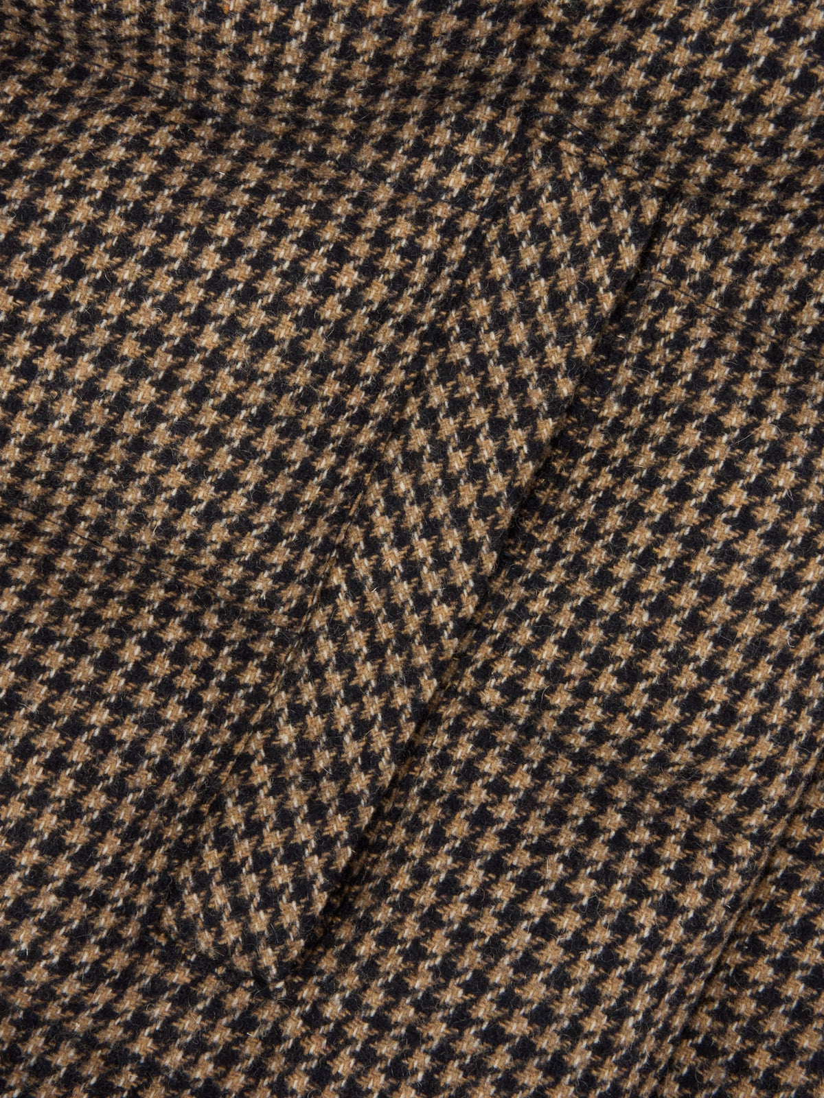 Quilted Buttoned Vest Padded Wool Navy Pattern