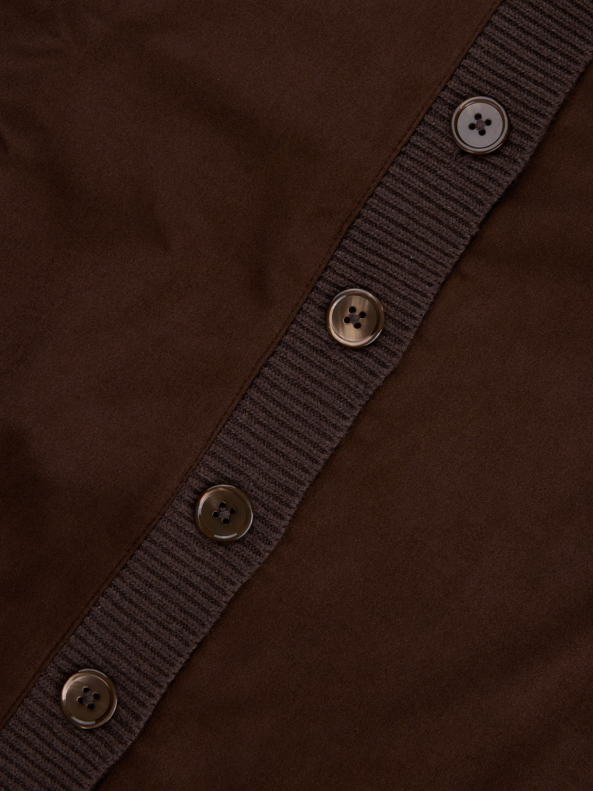 Brown Alcantara Cardigan