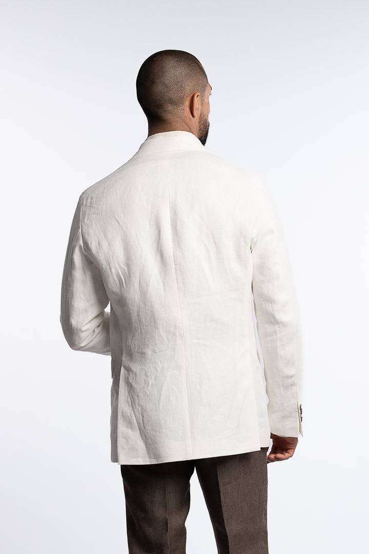 Farris Regular Fit Double Breasted Linen Blazer