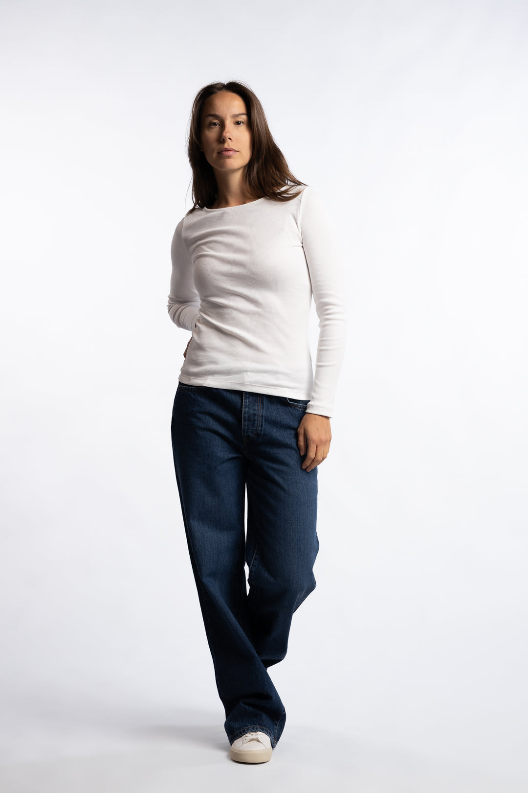 Petronella Rib Boatneck- Off-White