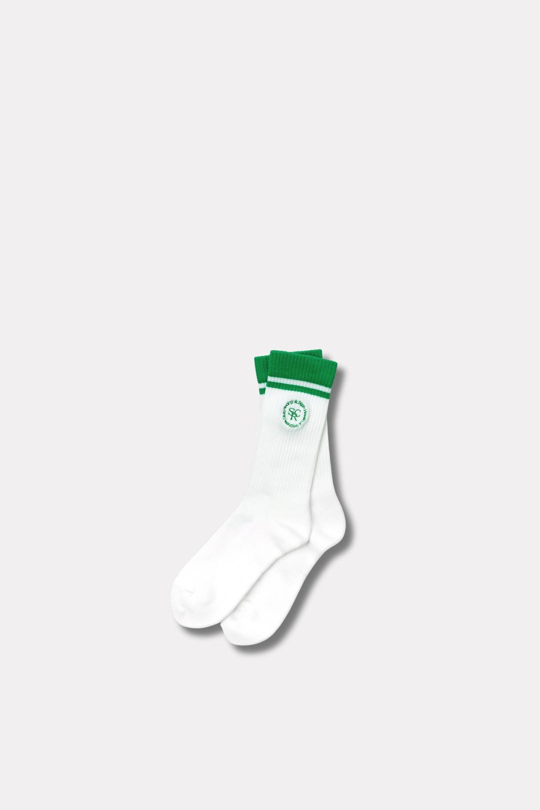 SRHWC Embroidered Socks- White/Verde