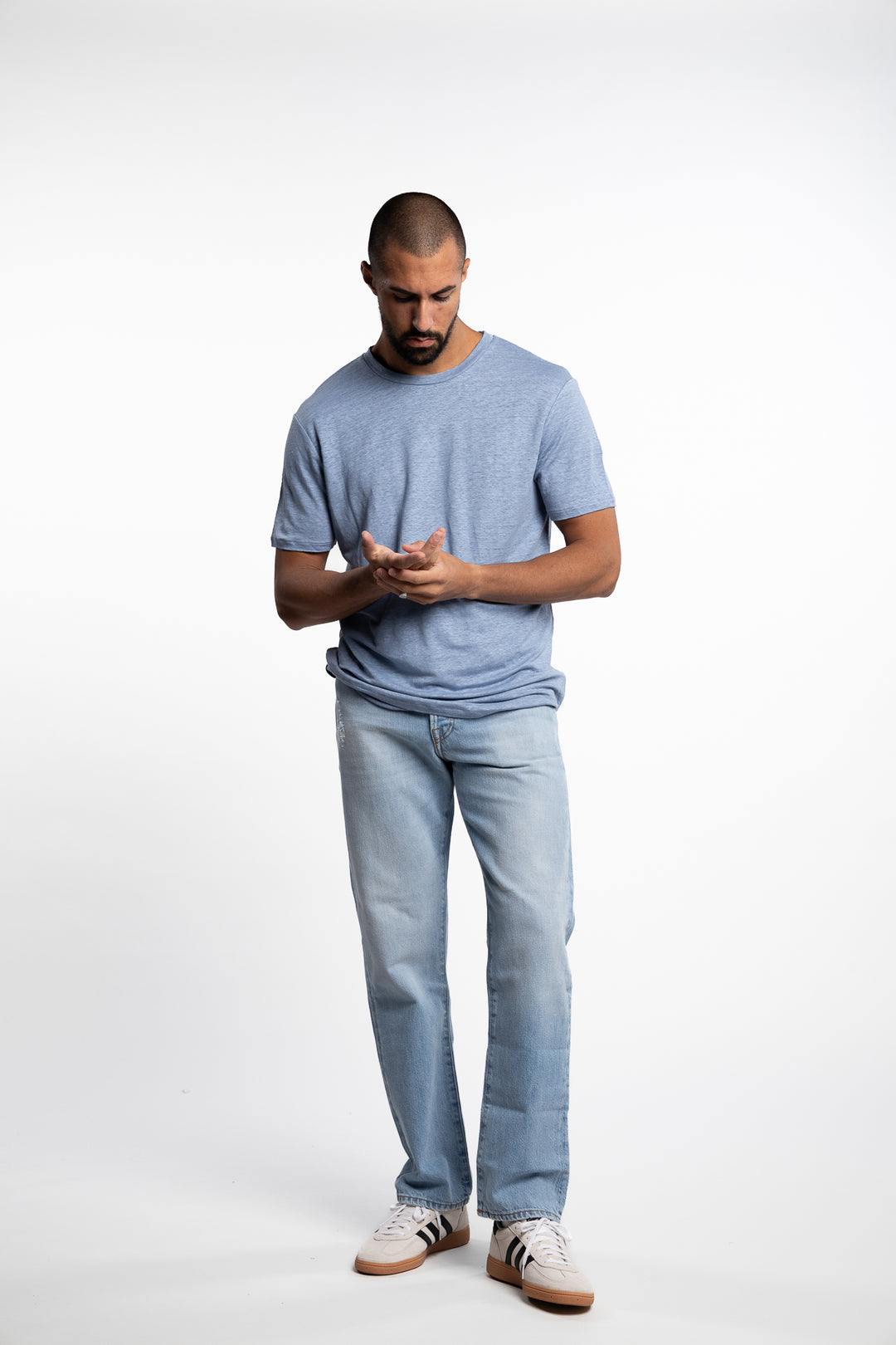 Coma Linen Tee Rain Washed