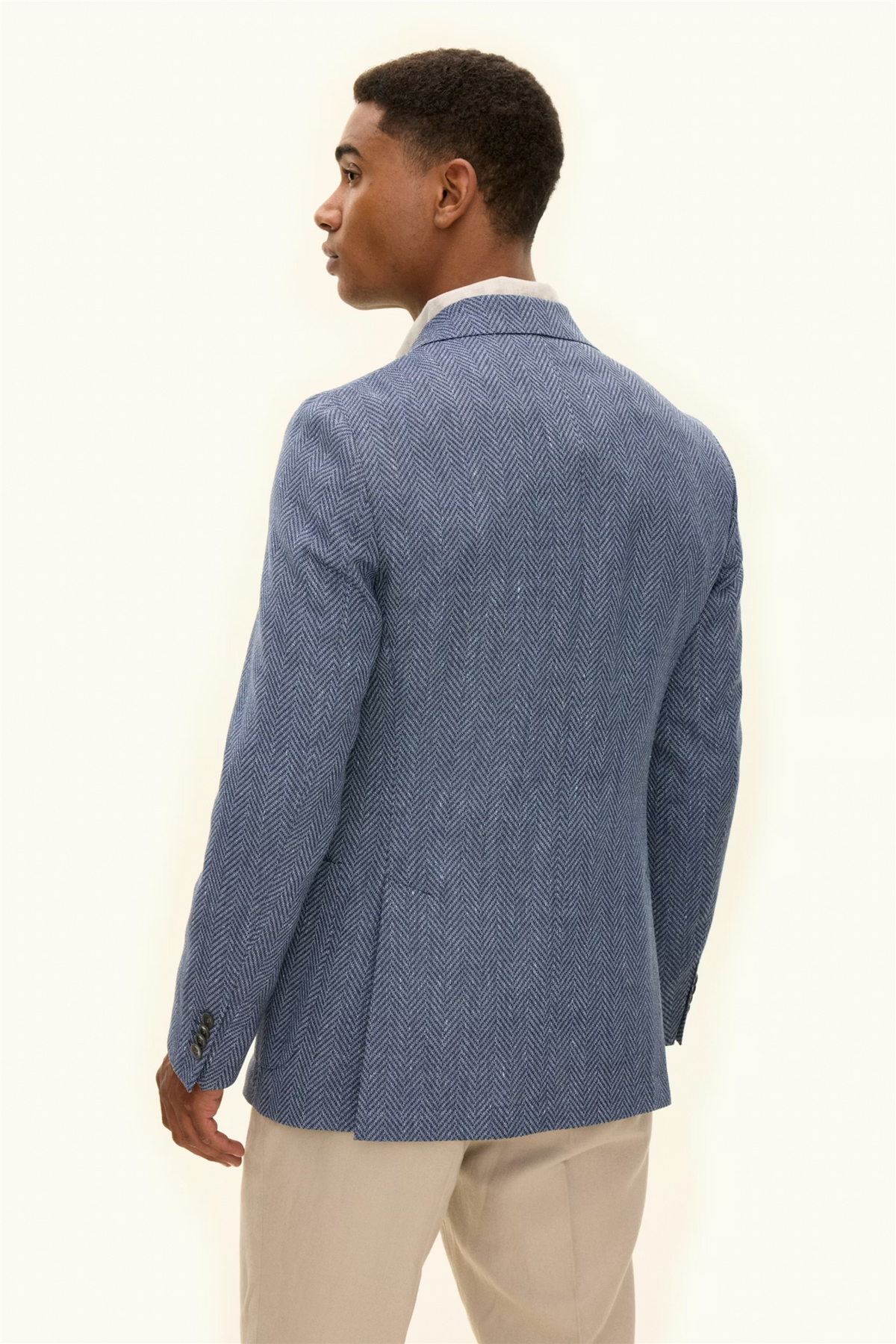 Farris Patch Soft Regular Fit Blazer Blue Tropic