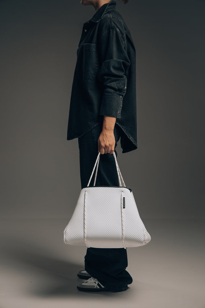 Escape Tote- Highlight Fleck White