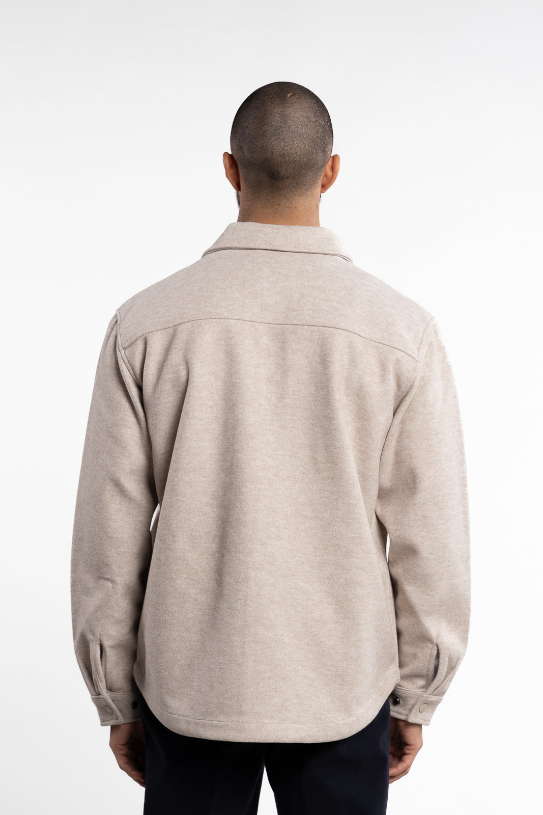 Dean Bonded Overshirt Soft Sand Melange