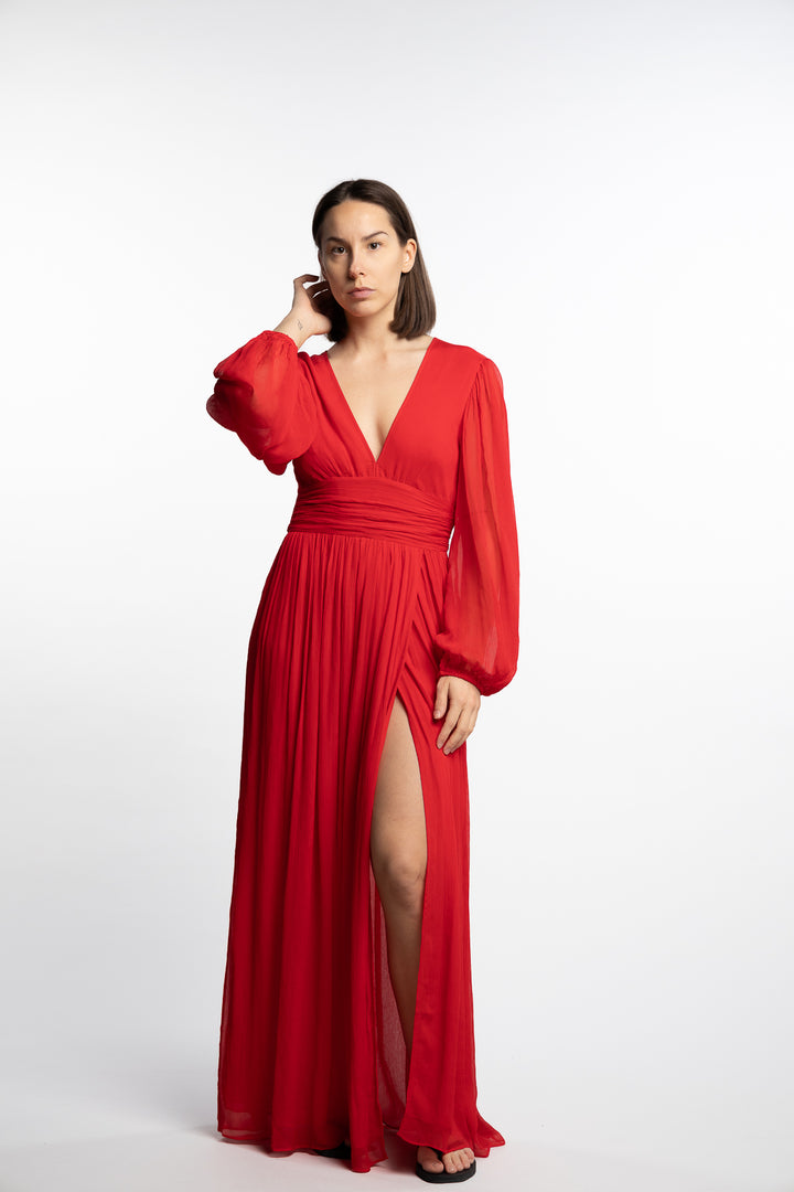 Riviera Dress - Poppy Red