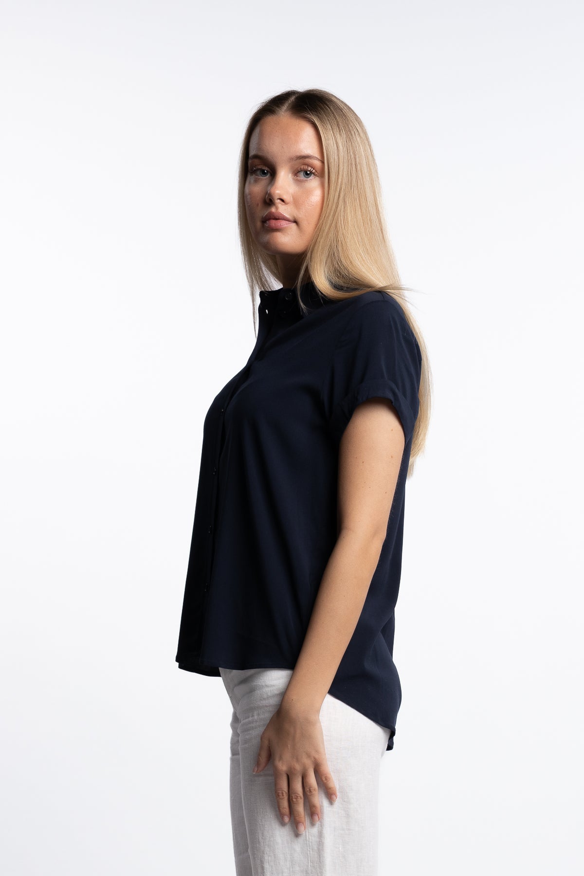 Majan ss shirt 9942- Dark Sapphire