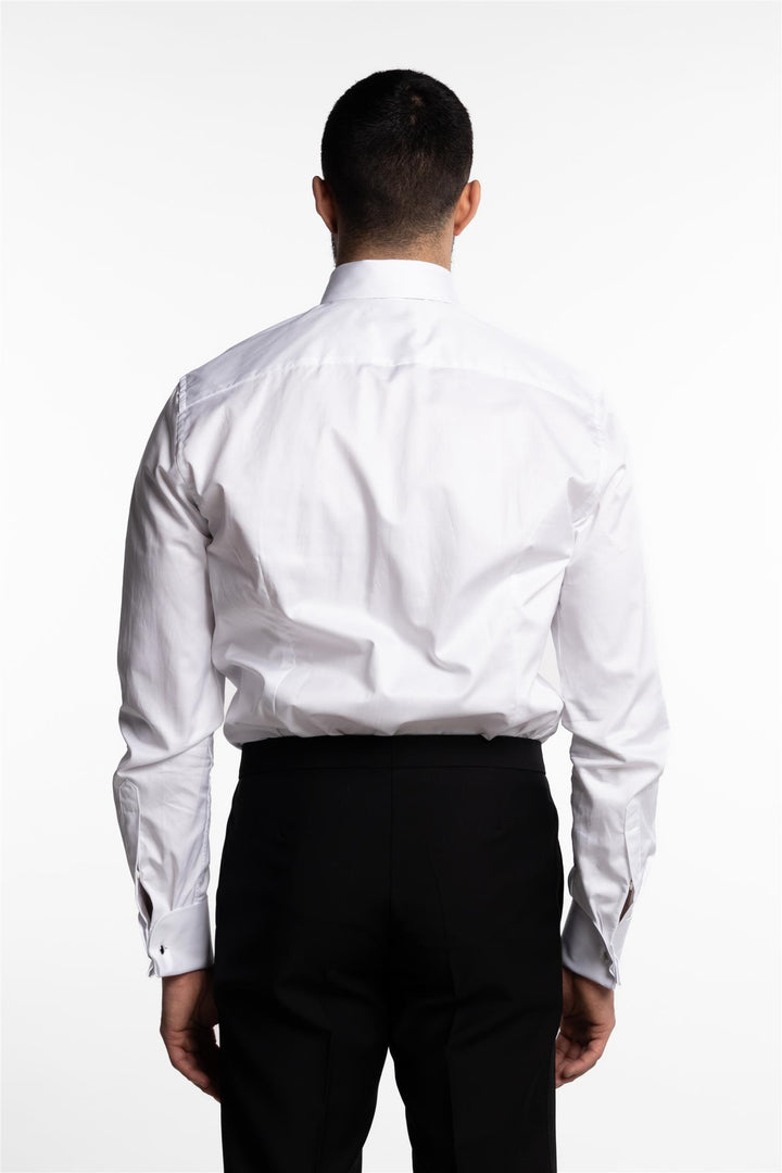 Slimline Tuxedo Shirt White