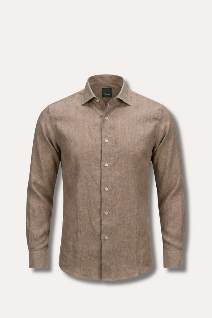 Linen Shirt Dark Beige