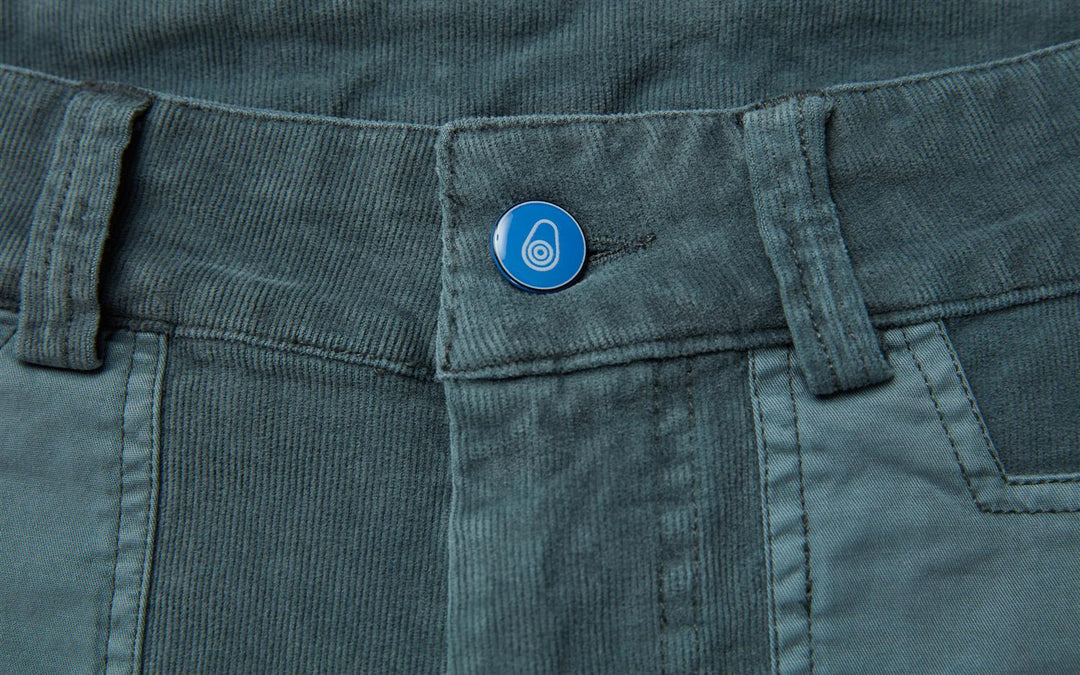 Blocked Corduroy Shorts Sea Blue