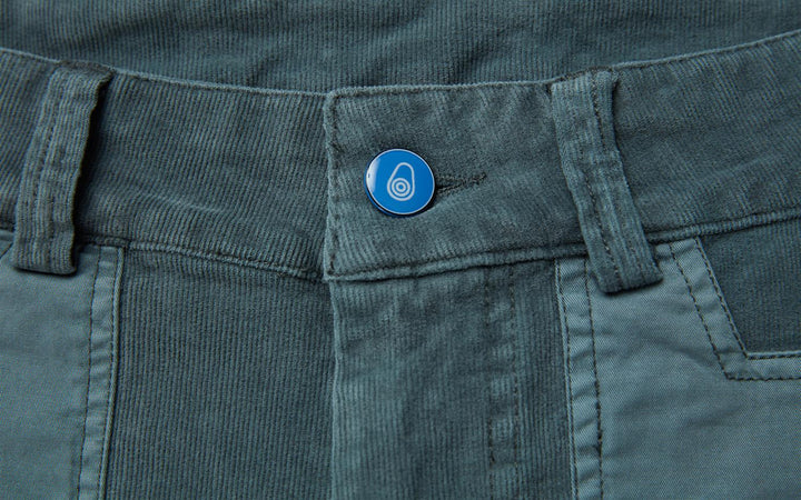Blocked Corduroy Shorts Sea Blue