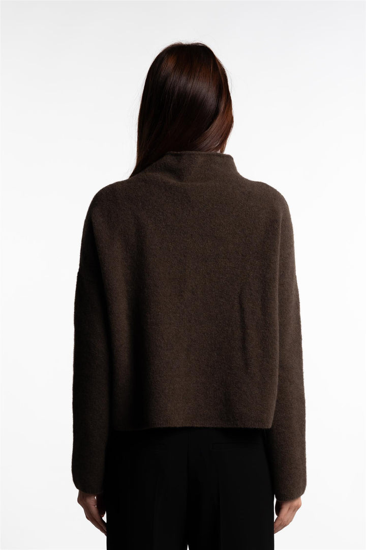 Mika Yak Funnelneck Sweater- Driftwood