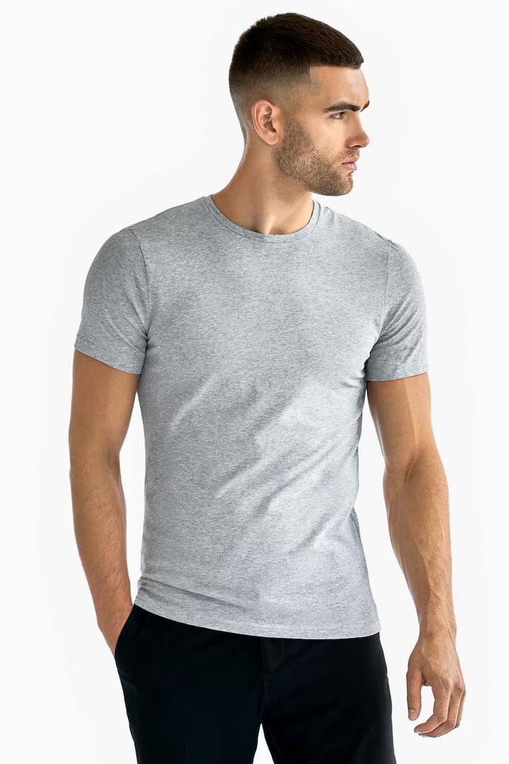 Crew Neck 2-Pack Grey Melange