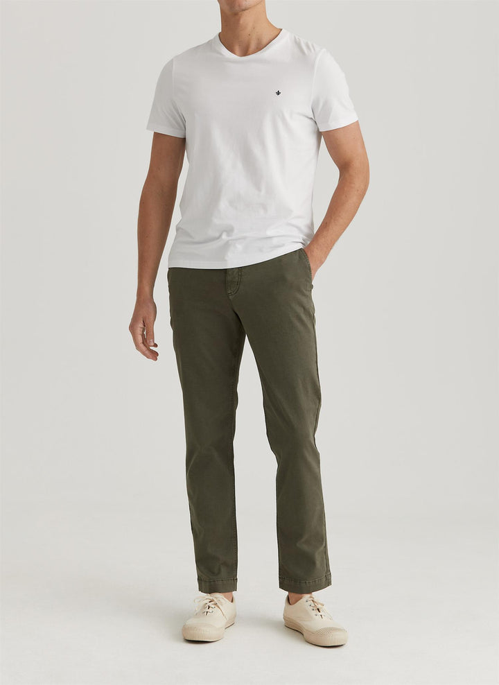 Jeffrey Brushed Slim Fit Chino Olive