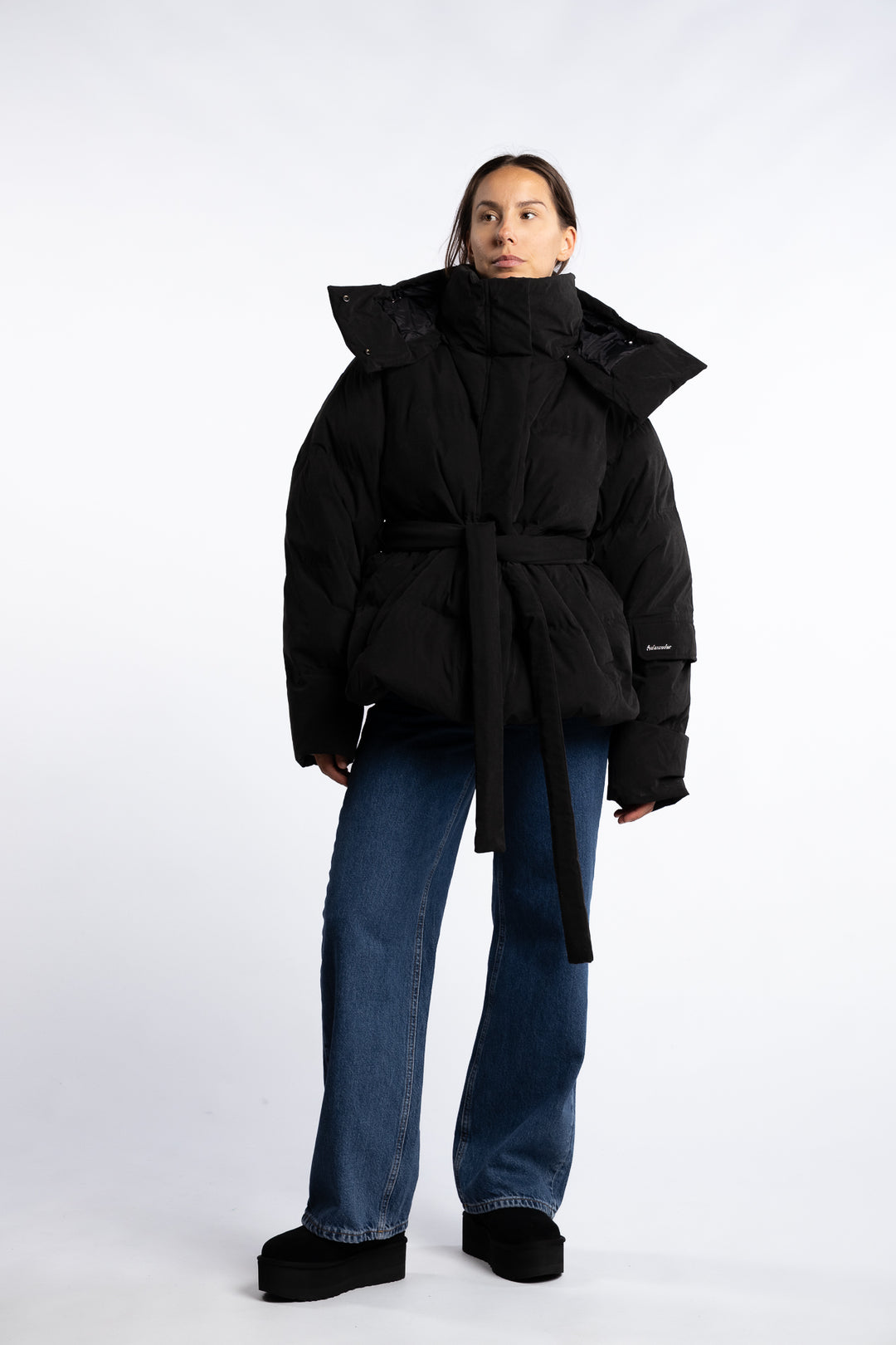 Steilia Brushed Down Jkt - Black