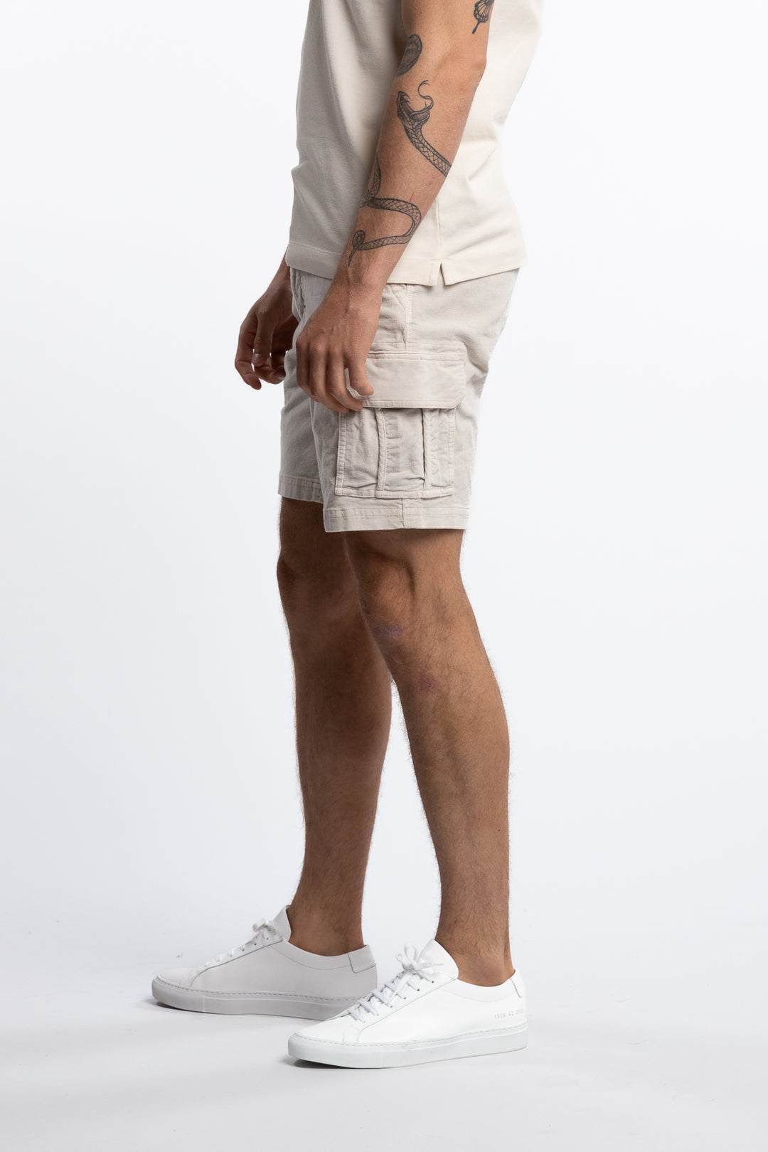 Grinder Corduroy Cargo Shorts Sand