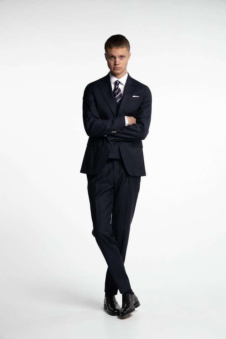 New Sienna Wool Blazer Navy Pinstripe