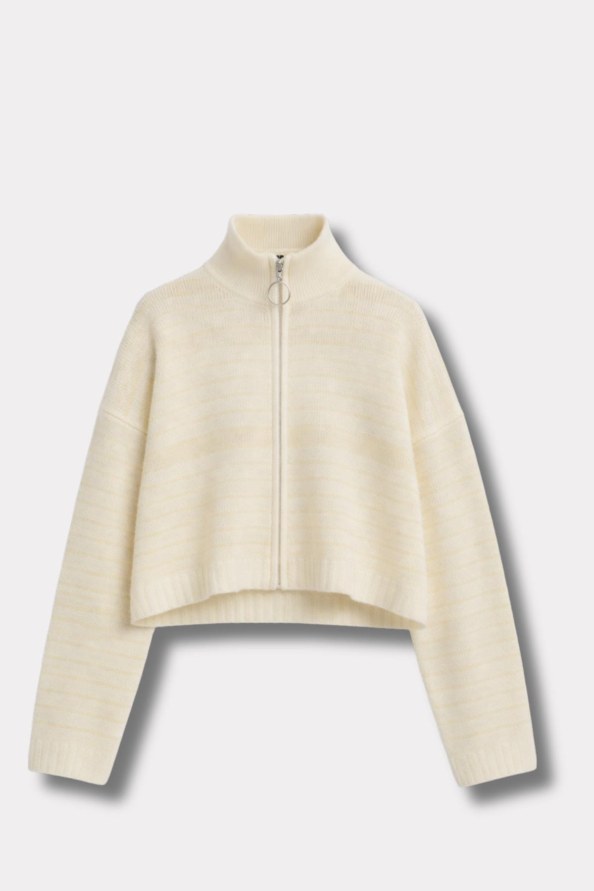 Tine Waflle Check Cardigan- Lt Yellow Mix