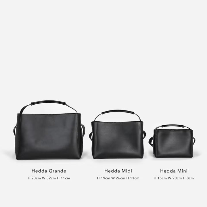 Hedda Midi- Black Leather