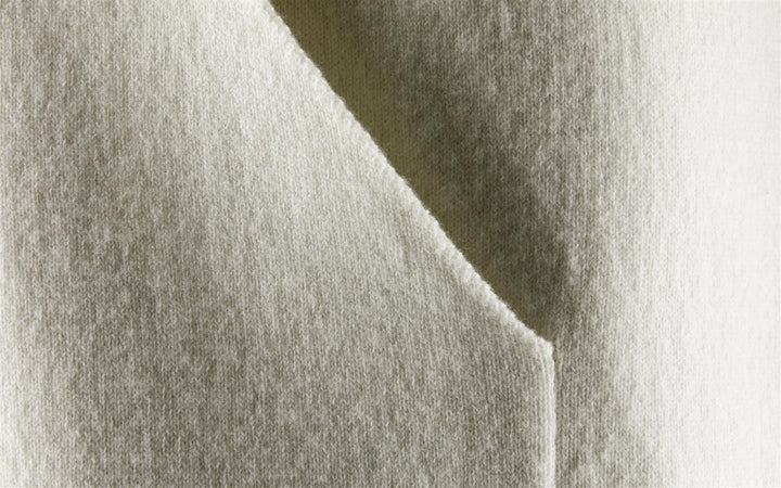 Spine Knitted Zip Hood Off White