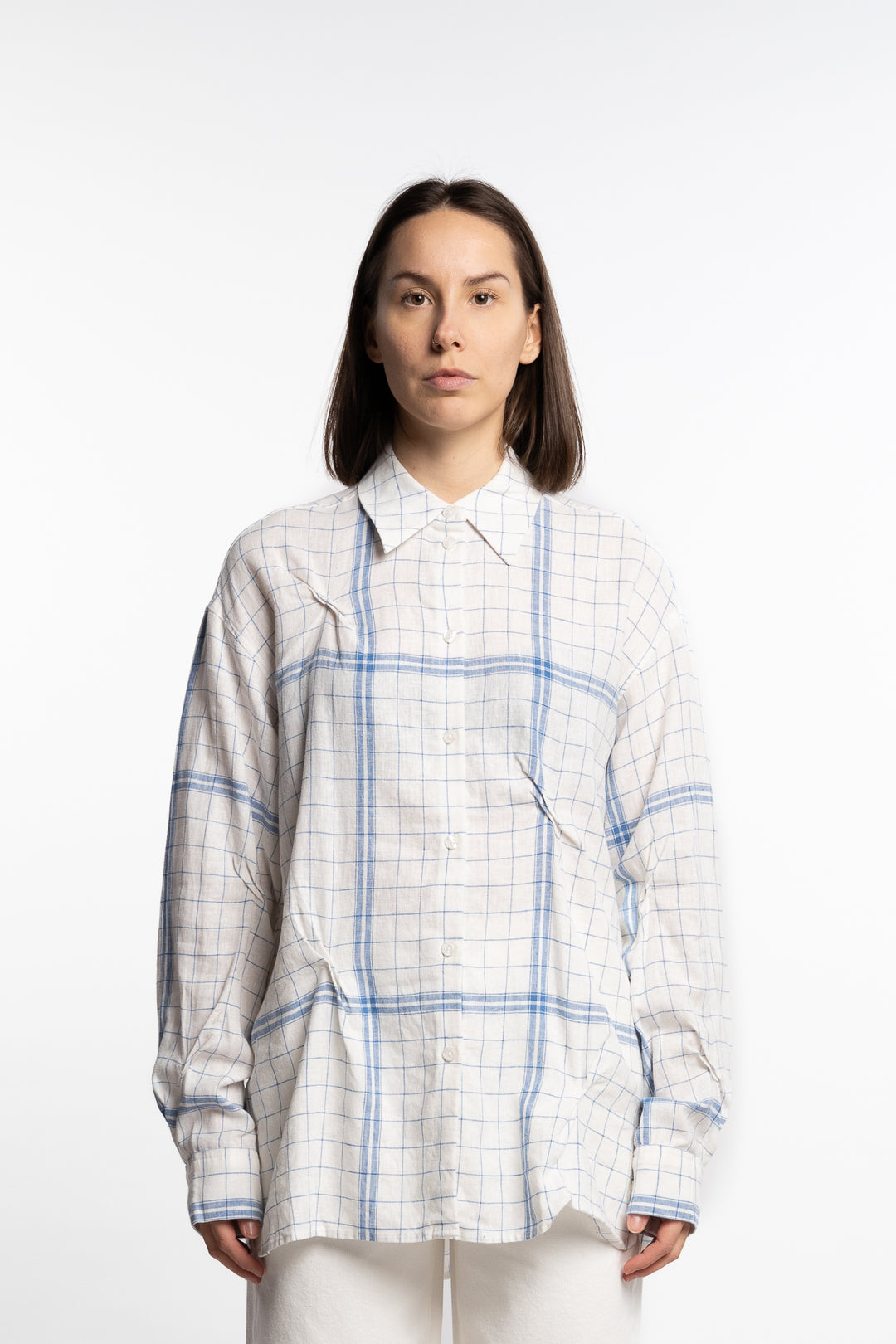 Bibi Check Shirt- Blue Mix