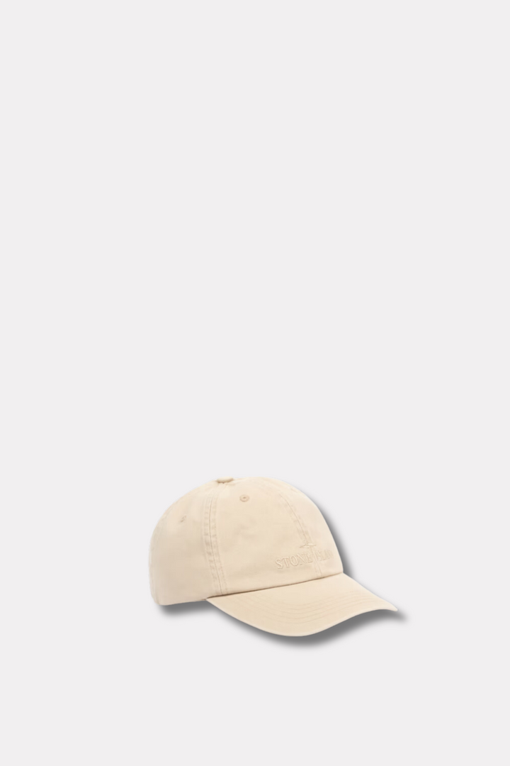 Baseball Cap With Compass Logo Beige