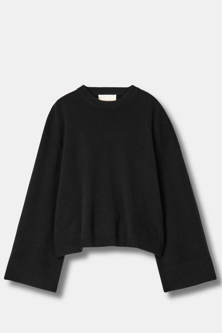 Crewneck Lounge Sweater - Jet black