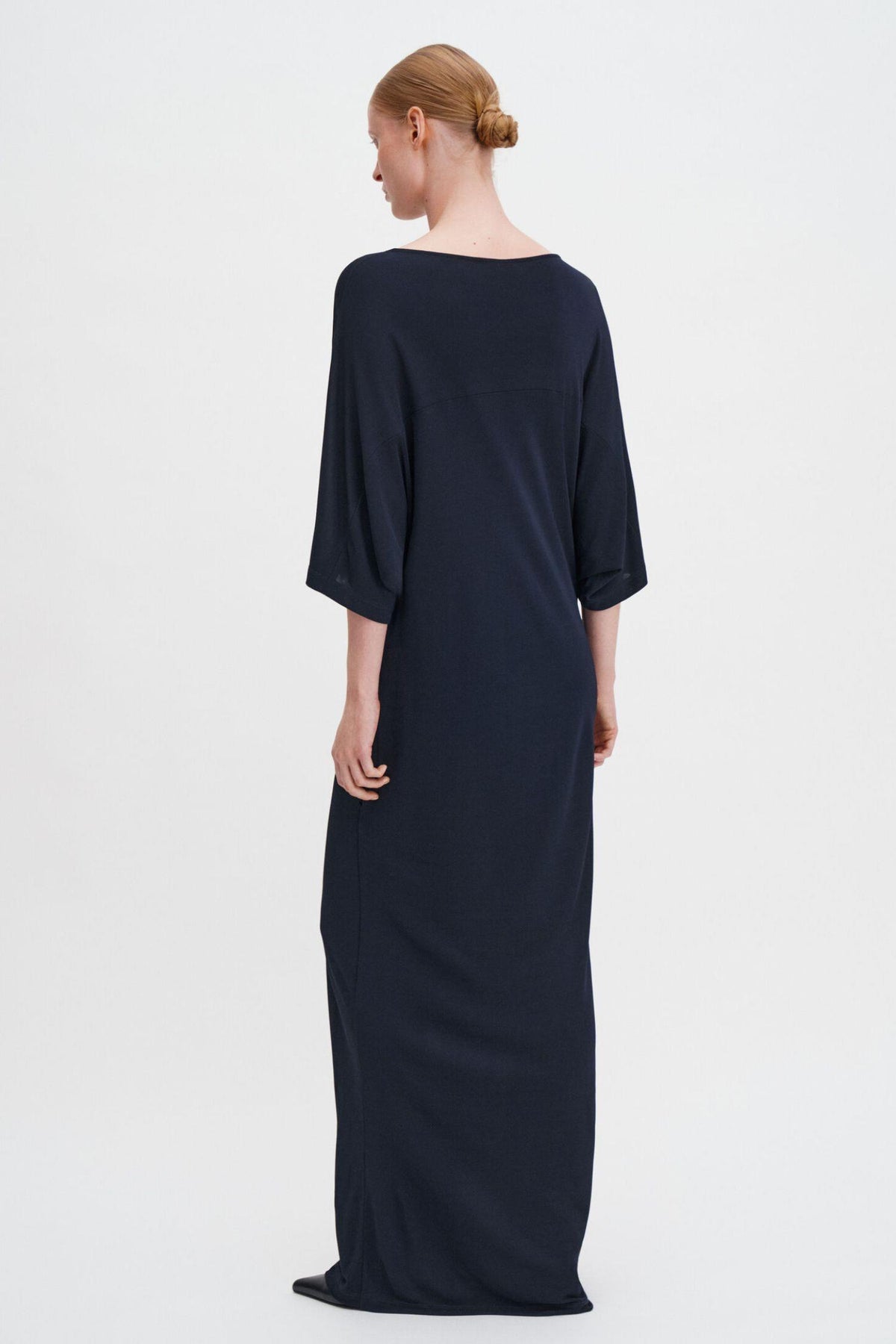 Crépe Jersey Batwing Dress - Navy