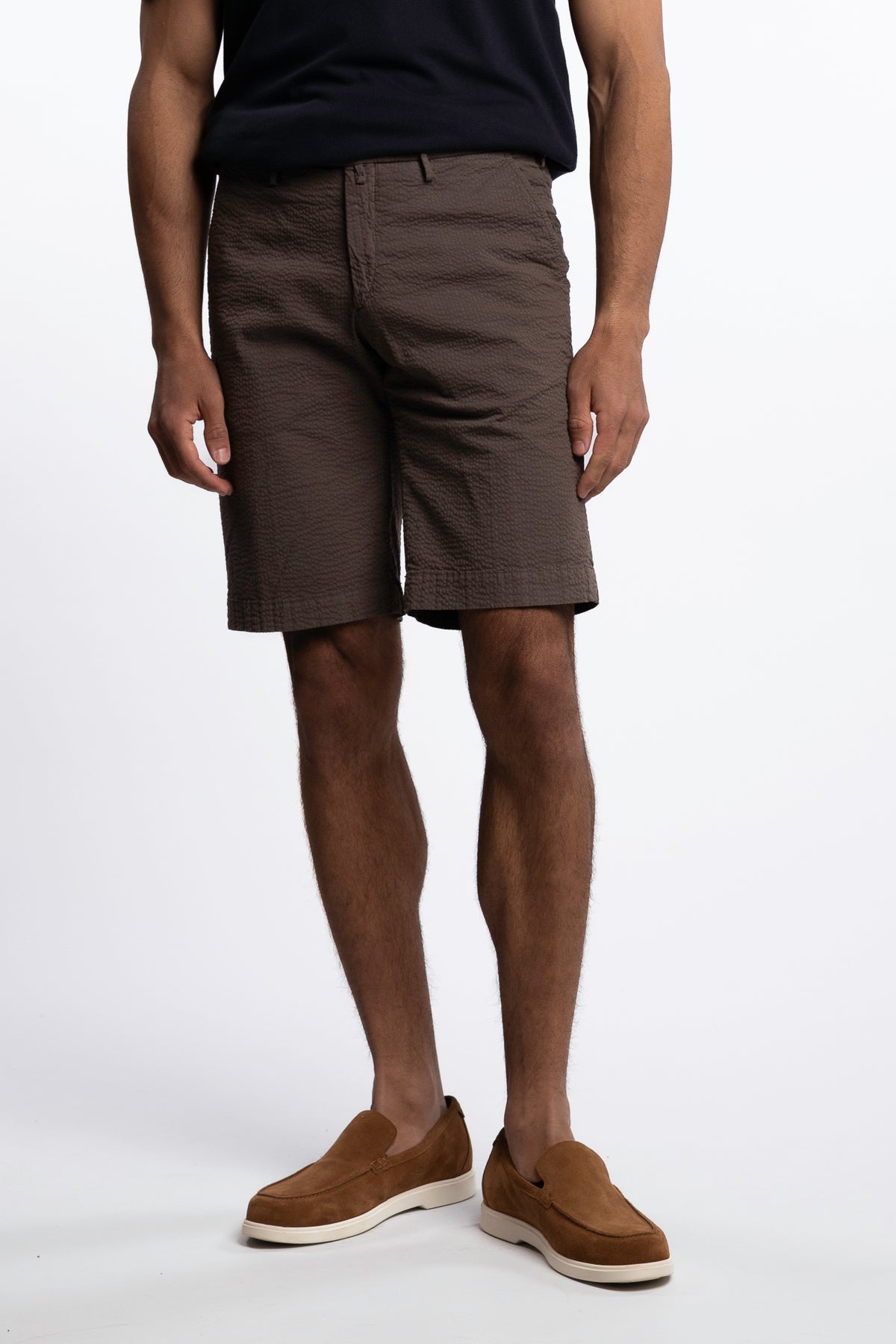 Seersucker Shorts Brown