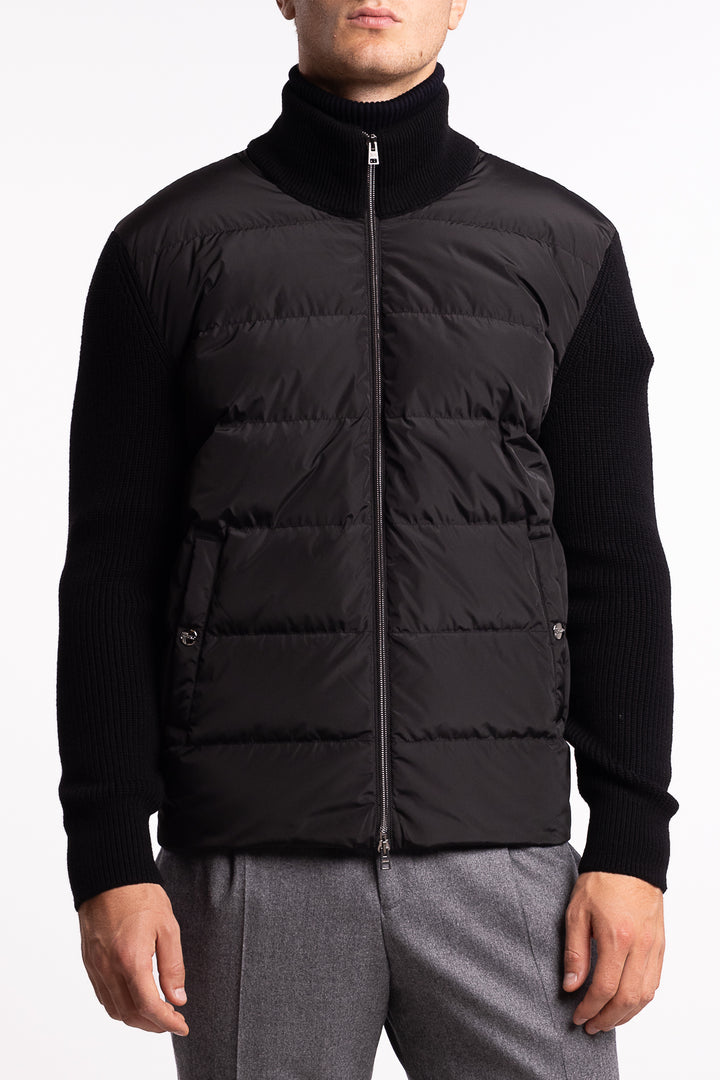 Knitted Hybrid Jacket Black
