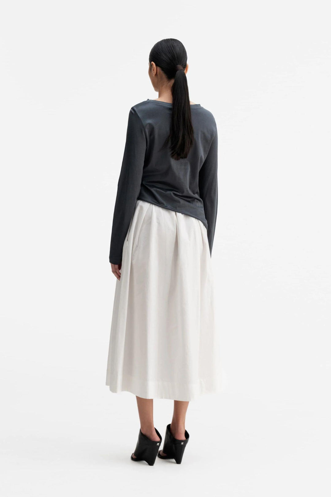 Mace oxford skirt- White