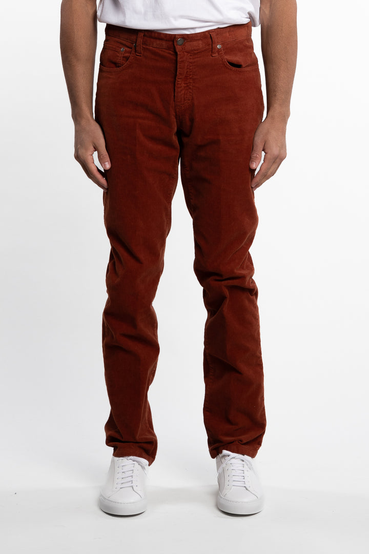 Cotton Corduroy 5-Pocket Pants Red Brick