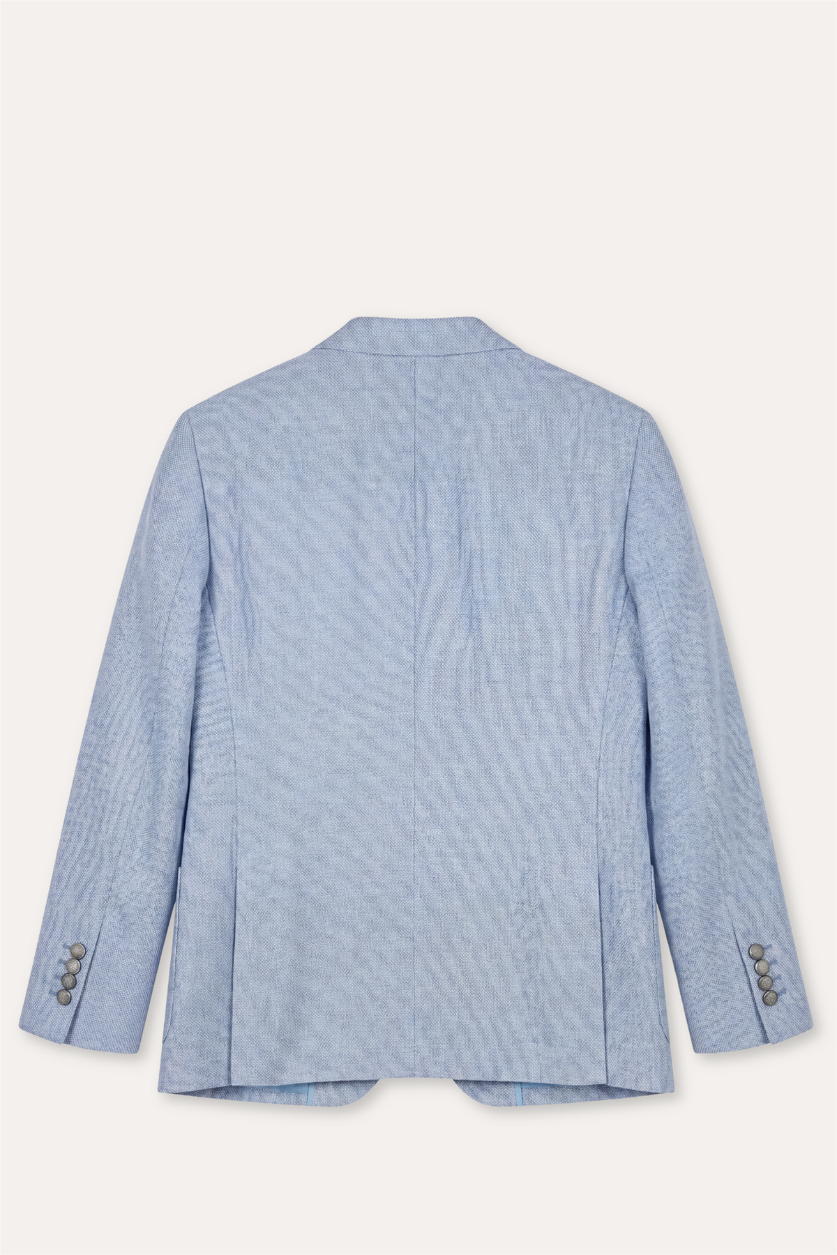 Linen/Wool Slim Fit Blazer Light Blue