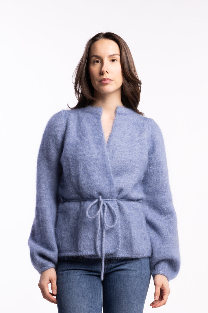 Fredrikke Chunky Cardigan- Denim Blue
