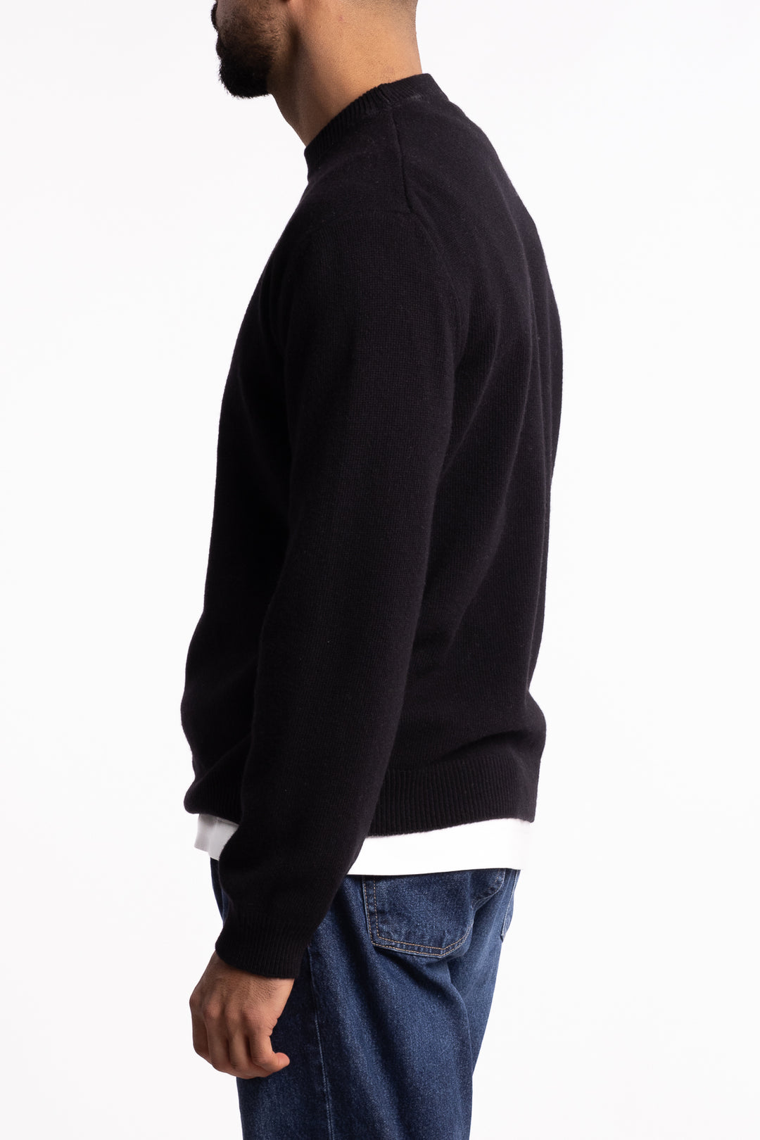 Merino Cashmere Crew Neck Black
