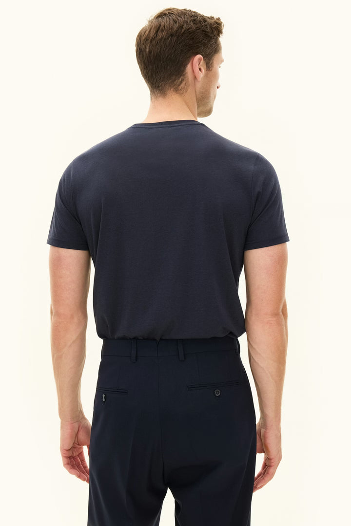 Kim Tencel/Cotton Regular Fit T-shirt Navy Blue