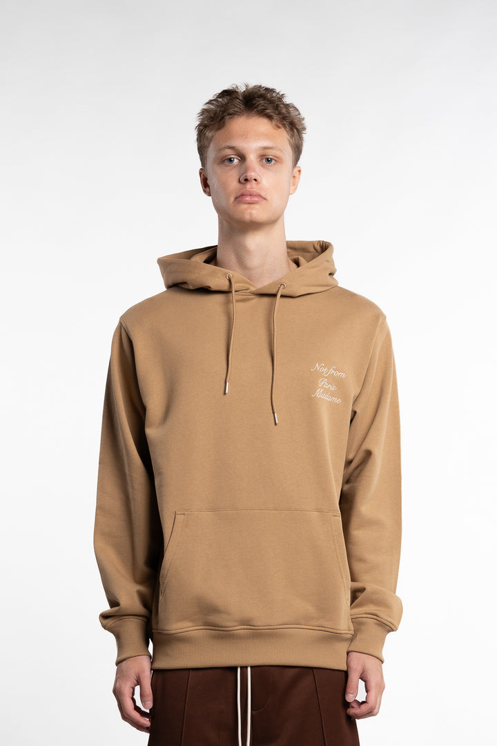 Le Hoodie Slogan Calligraphy Beige