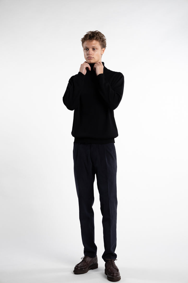 Merino Rollneck Black