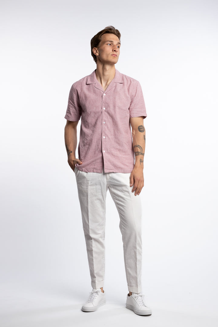 Casual Linen Blend Resort S/S Dusty Rose