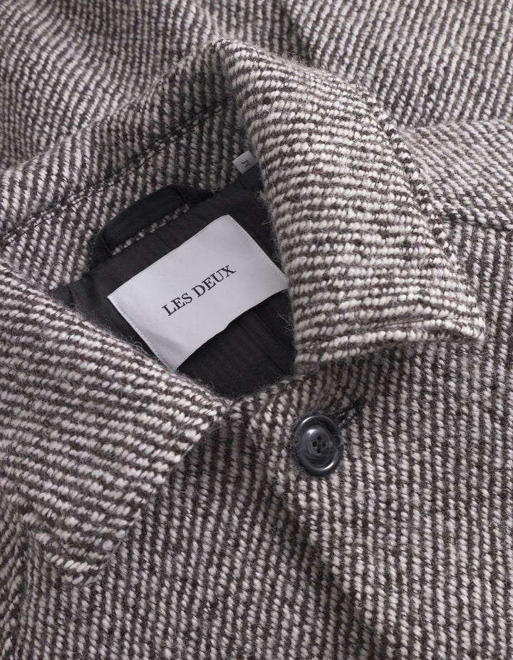 Michael Twill Wool Coat Salt Pepper