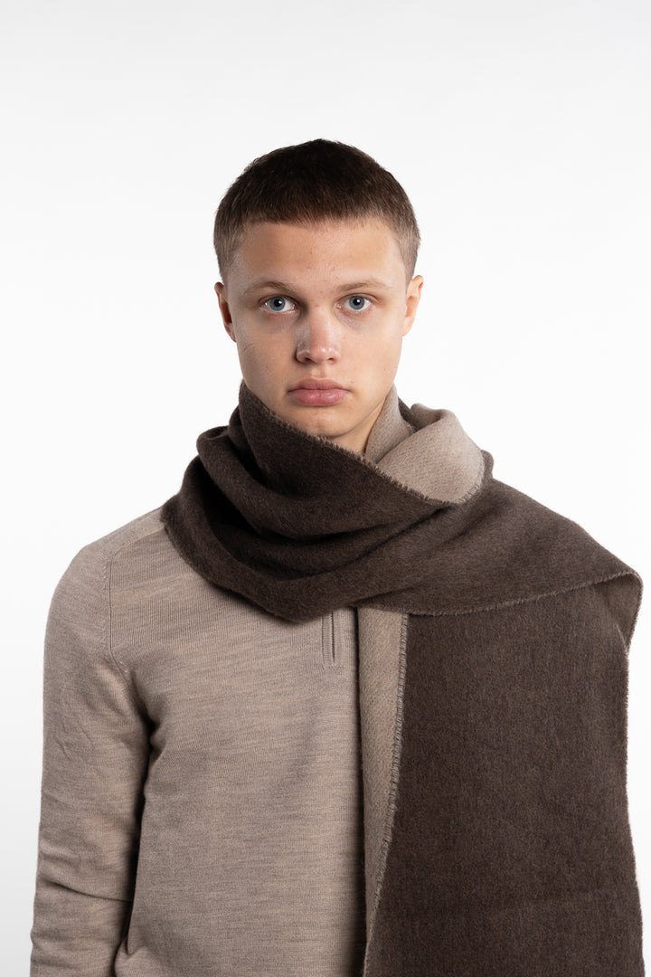 Double Face Scarf Brown