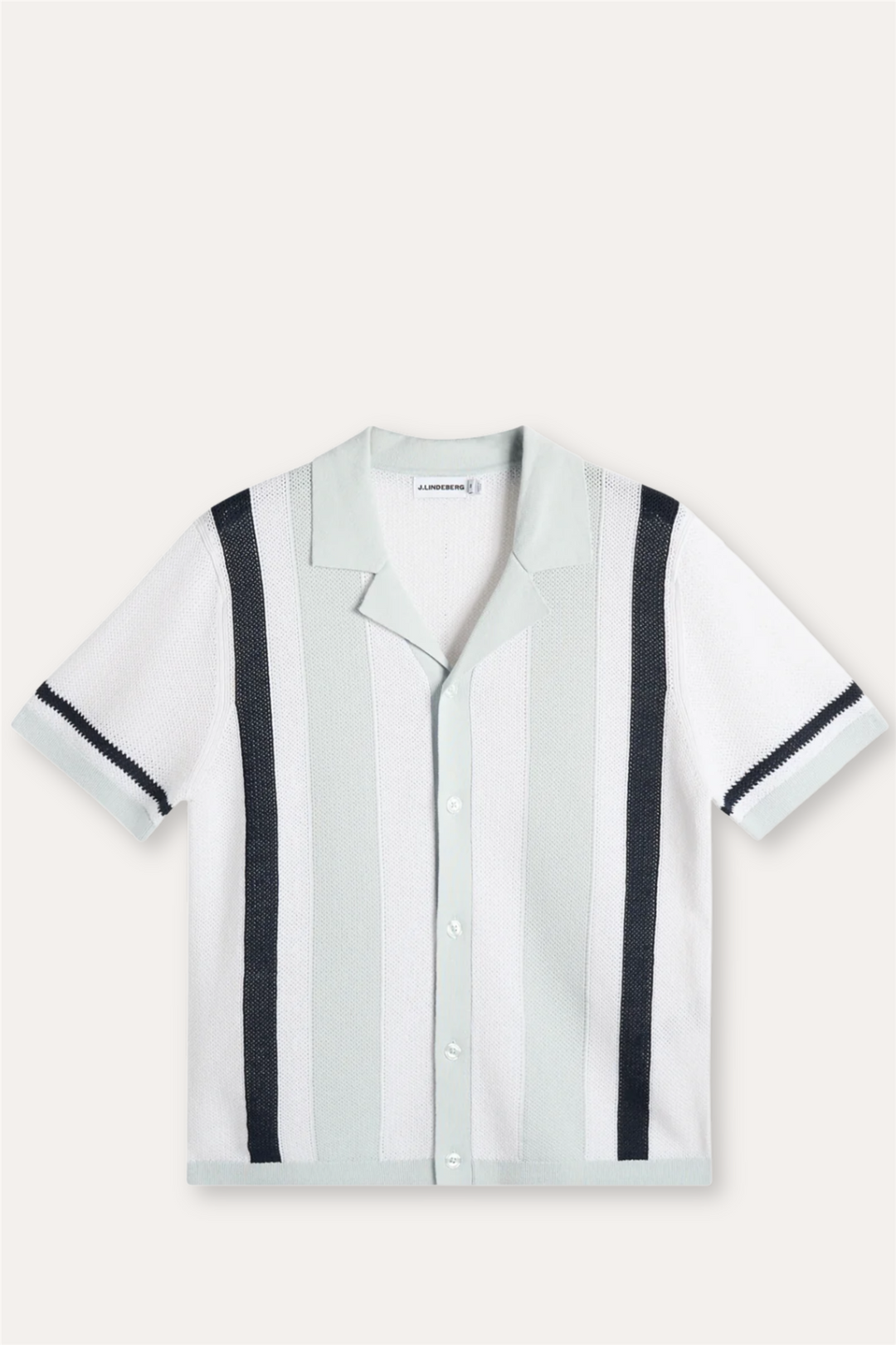 Remus Resort Collar Knit Polo Skywriting