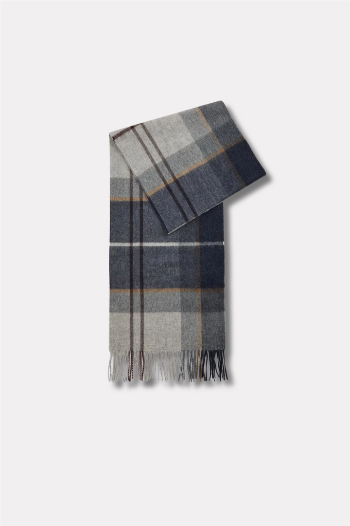 Carrbridge Tartan Scarf Grey Midnight Tartan