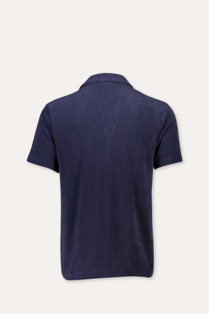 Towel V-Neck Polo S/S Navy