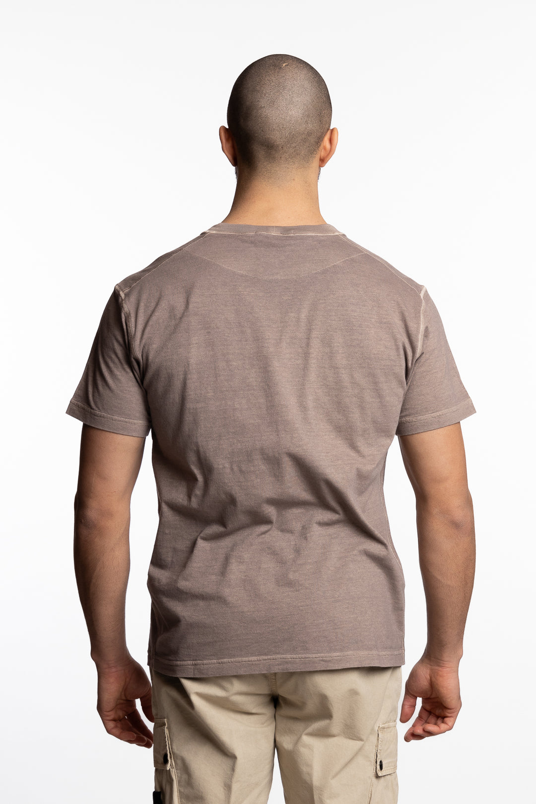 T-Shirt 'OLD' Effect Light Brown