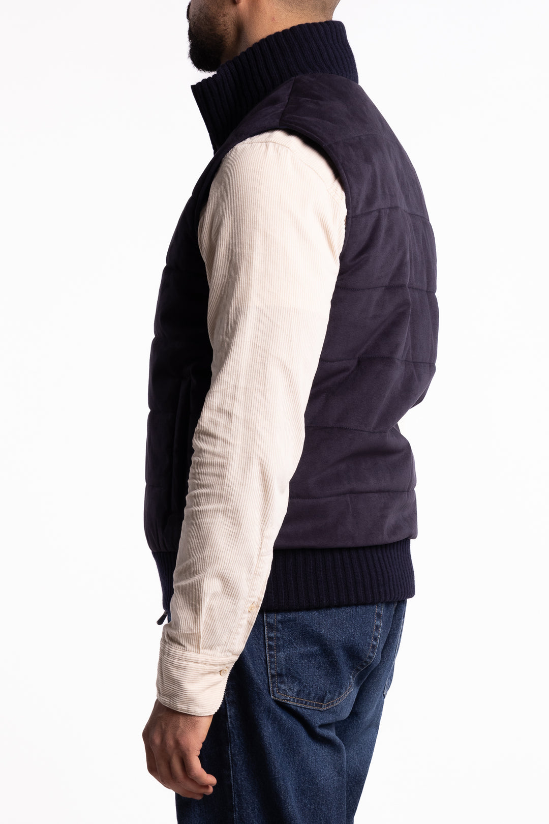 Alcantara Eco-Padded Vest Navy