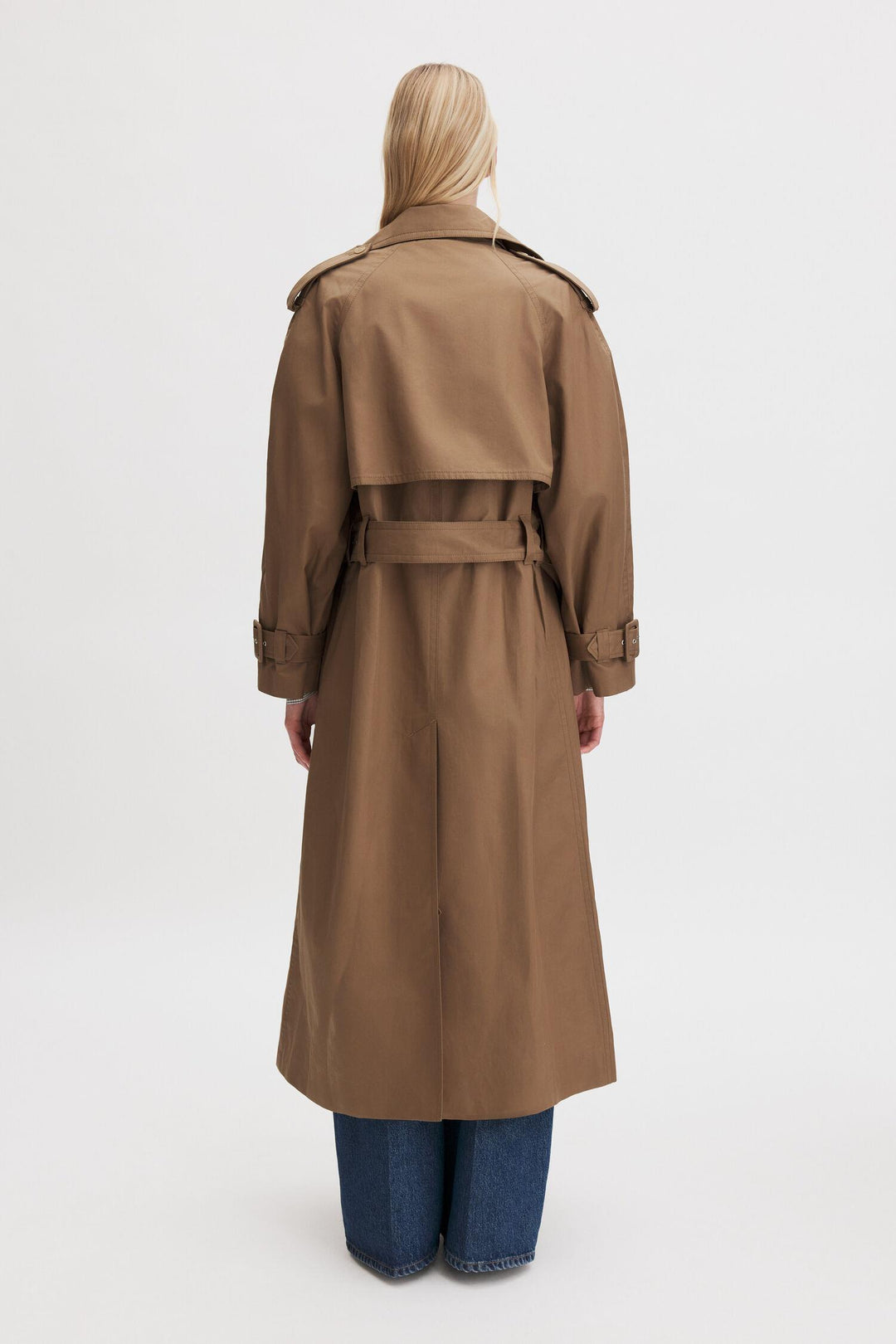Cotton Trench Coat Taupe Beige