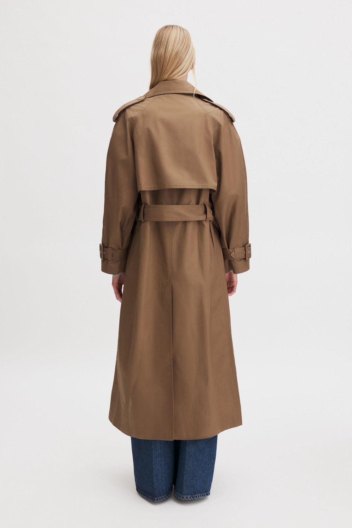 Cotton Trench Coat Taupe Beige